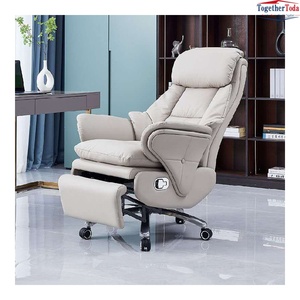 Executive High-Back Boss <b>Office</b> <b>Chair</b> Plush Padded Leather Upholstery Ergonomic Lumbar Support Smooth-Rolling Five-Star Base - Product Image 2