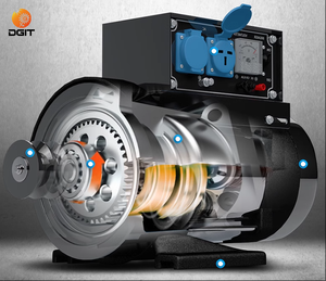 Generator Set 3KW 5KW 6KW 8KW 10 KW Single-phase With <b>Socket</b> Breaker Voltmeter <b>12v</b> Output 220V Full Copper 380V Home DG9992 Gene - Product Image 6