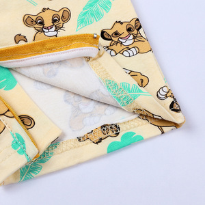 Cuentos para niños Ropa de bebé Casual Patrón sólido León Romper Mono Recién nacido Verano Manga corta Doble cremallera Traje de Gateo - Product Image 5