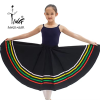 Robe de danse de caractère adulte de qualité empereur longue jupe espagnole demi jupe de pratique pour la performance de flamenco