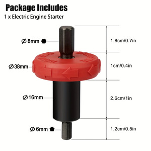 Adaptateur de démarreur de tondeuse à gazon, couleur rouge, accessoire de démarreur de moteur diesel - Product Image 2