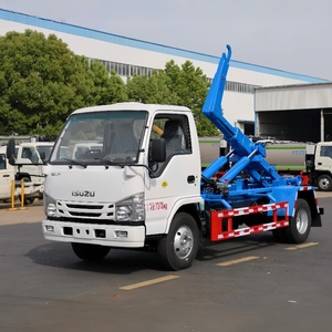 Camión de Basura con Gancho Elevador Diésel ISUZU 4x2 de 6 Toneladas, Camión de Basura con Brazo Rodante para Recolección de Residuos - Product Image 1