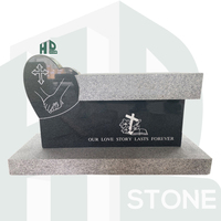 HDSTONE Pierre tombale en granit noir Pierre tombale Cimetière Monuments Prix pour la Pologne