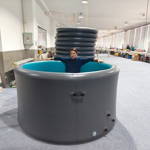 Piscine <span class=keywords><strong>gonflable</strong></span> ronde en PVC avec sièges, 2x1m, prix d'usine personnalisé, en tissu Drop Stitch - Product Image 4