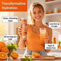 Servicio OEM, Tabletas Efervescentes Disolubles de Vitamina C Natural para Adultos, 20 Porciones, Absorción Rápida, Refuerzo Inmunológico