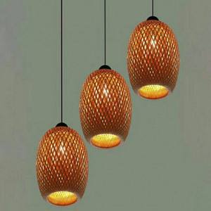 Abat-jour suspendu élégant en bambou naturel à double paroi pour la décoration de restaurant, design élégant - Product Image 2