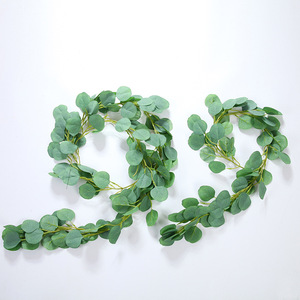 Guirlandes artificielles d'eucalyptus Tainen 1M 2M, fleurs en soie pour décoration de mariage, décoration intérieure, accessoires de photographie - Product Image 2