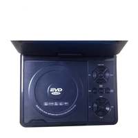 Lecteur DVD portable 7 pouces, mini écran LCD avec batterie, télécommande, écran pivotant, pour la maison