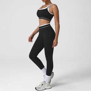 Ensemble de vêtements de <span class=keywords><strong>sport</strong></span> pour femmes personnalisé en 2 pièces, respirant, avec soutien-gorge de yoga à dos en <span class=keywords><strong>U</strong></span> et leggings de <span class=keywords><strong>sport</strong></span>, ensemble de fitness pour la salle de <span class=keywords><strong>sport</strong></span> - Product Image 4