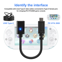 Câble adaptateur de charge Type-C pour console de jeu PS Vita 2000, charge rapide PD, matériau PVC, provenant du Guangdong