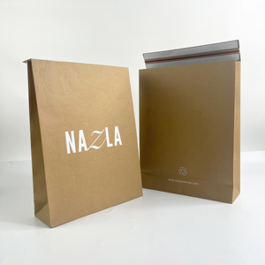 ถุงซองกระดาษคราฟท์แบบนูนลาย แบรนด์สินค้ารักษ์โลก พร้อมแถบปิดผนึกสองชั้น สวยงาม เหมาะสำหรับใส่ของช้อปปิ้ง - Product Image 2