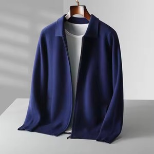 Gran oferta 2025, chaqueta de Cachemira, cárdigan con cremallera, cárdigan de Cachemira con cremallera, suéter con cuello vuelto para hombre - Product Image 2