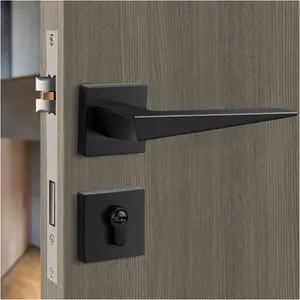 High Security Emergency Silent Lock Cylinder Room Square Door Lock Handle