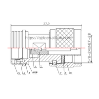Adaptateur coaxial RF N mâle vers QN mâle, connecteurs convertisseurs fournis par le fabricant