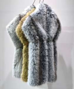 Écharpe en fausse fourrure de <span class=keywords><strong>renard</strong></span> et de raton laveur pour femme, châle, étole, accessoire de mode pour mariée - Product Image 5