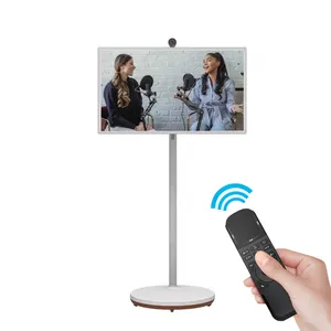 Напольный Hd видео сенсорный экран Smart Tv Android портативный мобильный стенд со мной Телевизор с камерой пока нет отзывов