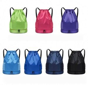 Oem Oxford Waterproof Bag Zipper Pocket Light Bagpack Casual Sports Knapsack Drawstring <b>Backpack</b> Bag - Product Image 4