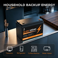 Batterie LiFePO4 à semi-conducteurs BOMAN 12,8 V 100 Ah 1280 Wh, indice de protection IP64, 3000 cycles, pour camping-car, camping, pêche, stockage d'énergie domestique