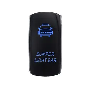 ON-OFF-ON Plastic Marine Rocker Push Button Switch with Customized Laser Symbol LED Illuminate Car Modification Switch Supplier