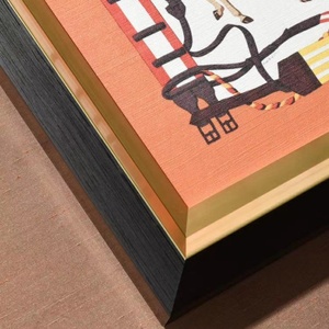 Elegante estilo europeo enmarcado seda impresión pintura Vintage pared arte decoración del hogar - Product Image 5