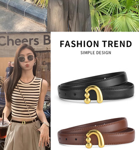 <span class=keywords><strong>Ceinture</strong></span> en cuir <span class=keywords><strong>pour</strong></span> femmes maigres <span class=keywords><strong>pour</strong></span> robes <span class=keywords><strong>Ceinture</strong></span> fine <span class=keywords><strong>pour</strong></span> pantalon en jean avec boucle dorée - Product Image 3