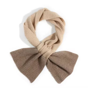 Bufanda de Cachemira con Degradado de Color y Logotipo Personalizado, Color Café Beige, Dos Tonos, Chal Largo de Invierno - Product Image 3