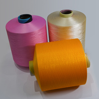 Fil de polyester DTY teint en masse pour chaussettes, sangles, vêtements de sport et tissus d'ameublement, 50D-600D, plus de 3000 couleurs