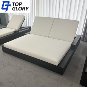 Ghế tắm nắng bằng mây nhựa ngoài trời hiện đại, tùy chỉnh theo yêu cầu, dùng được mọi thời tiết, dành cho khu nghỉ dưỡng, ghế dài bằng nhôm - Product Image 1