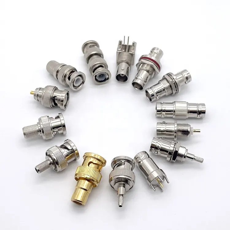 50/75ohm RG58 RG59 RG6 Bnc Kabel Mannelijke En Vrouwelijke Crimp Bnc Connector Cctv