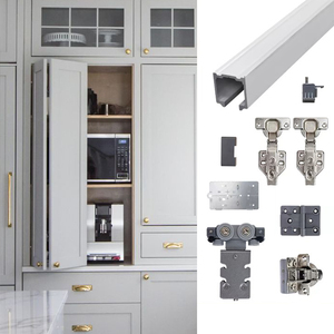 Meubles en aluminium coulissants à roue bon marché pliants pour armoire de cuisine pliante <span class=keywords><strong>Kit</strong></span> de quincaillerie pour armoire et <span class=keywords><strong>porte</strong></span> de <span class=keywords><strong>placard</strong></span> - Product Image 1