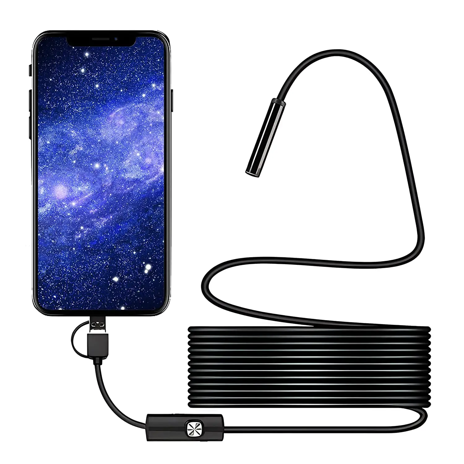 3in1 USB Type-C Endoscope Android Borescope 5.5mm Lens HD Waterproof IP67 Hard Wire Pipeline Endoscope Camera