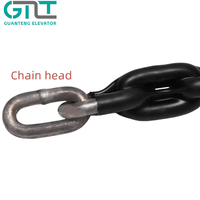 Chaîne de compensation d'ascenseur semi-plastifiée, dispositif de guidage de chaîne de compensation d'équilibrage plastifiée, pièces de rechange pour ascenseurs