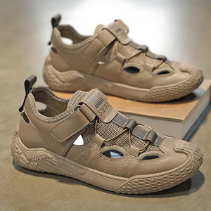 <span class=keywords><strong>Zapatos</strong></span> de Hombre para Verano, Nuevos, Transpirables, para Playa, con Orificios, Sandalias Modernas que Combinan con Todo, Cierre de Velcro, Antideslizantes, Parte Superior Ligera - Product Image 1