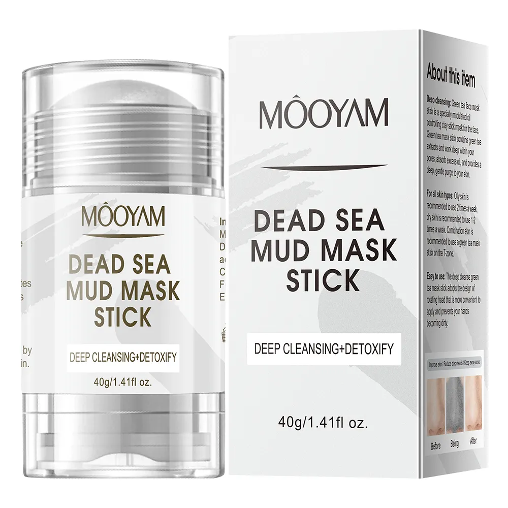 Reinigung von Poren und Schmutz Einstellung Wasser natürliche Pflanzenextrakte sanft und nahrhaft für Haut MOOYAM Totenmeer-Schlamm-Maske Stick
