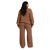 Pantalons Automne 2026, Ensemble de vêtements tendance Y2k streetwear côtelés, Ensemble vintage, Ensemble de pulls décontractés pour femmes grandes tailles