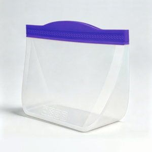 Sacs alimentaires réutilisables en silicone, sacs de congélation, sacs à collation verticaux réutilisables en silicone, sacs de conservation en silicone de qualité alimentaire - Product Image 1