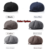 Venta al por mayor personalizado Otoño Invierno nuevo Ivy Newsboy Casual Retro boina sombreros para Mujeres Hombres salvaje octogonal gorra espiga Duckbill sombrero