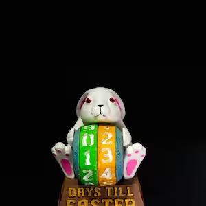 Easter Bunny Countdown Calendar Resin Craft Indoor Decoration Rabbit Shape Easter Gift - Product Image 4