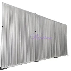 OEM Panel Backdrop White Curtain Pipe And Drape Adjustable Size Aluminum Frame For Wedding Parties Christmas Decoration