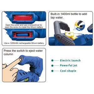 Pistolet à eau électrique pour enfants avec lumière LED et jet longue portée pour jouer en extérieur/en intérieur, couleur bleu/vert, batterie au lithium - Product Image 3