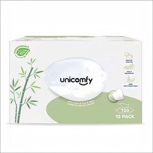 Lingettes humides pour bébé en bambou biologique <span class=keywords><strong>biodégradable</strong></span> OEM 100% Lingettes nettoyantes pour peau sensible au parfum doux et écologique - Product Image 1