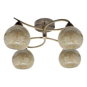 Plafoniera quadrata 4xE14, dimensioni 22x39x39 cm, ideale per illuminazione decorativa e funzionale in spazi interni. - Product Image 1