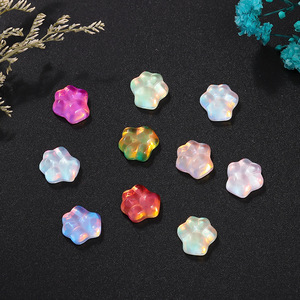 Strass en verre cristal pour nail art, motif patte de chat, irisés, décorations DIY portables, style dessin animé mignon, accessoires non toxiques - Product Image 2
