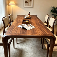 Nouvelle table et chaises de salle à manger en bois massif de noyer noir de style chinois, meubles pour la maison