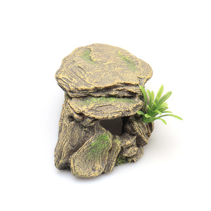 Reptile Hideout grotte tortue se prélasser plate-forme abri pour <span class=keywords><strong>l</strong></span>ézard barbu Dragons Reptile amphibien Terrarium - Product Image 3