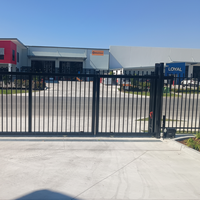 Vente d'usine : Panneaux de clôture en acier, clôtures de jardin en fer, clôture en acier à sommet en barre