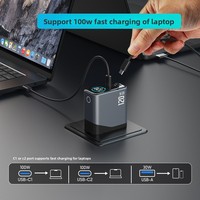 Chargeur portable 120W Gan USB-C à charge rapide PD3.0 et adaptateur de charge rapide 120W Gan PD USB-C OEM pour téléphone