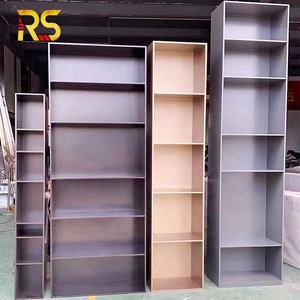 Gabinete de almacenamiento de acero inoxidable de oro rosa decorativo de lujo moderno de Foshan gabinete de estante de libros de exhibición para sala de estar - Product Image 2