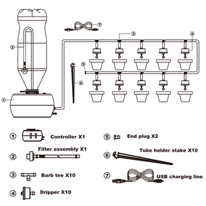 Aqualin Smart <b>Timer</b> New Design Automatic Garden Water Irrigation System for Drip Gardening and <b>Timers</b> - Product Image 5