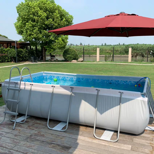 <span class=keywords><strong>Piscine</strong></span> de jardin hors sol haut de gamme, cadre en acier robuste, PVC renforcé, grande capacité, <span class=keywords><strong>piscine</strong></span> extérieure - Product Image 4